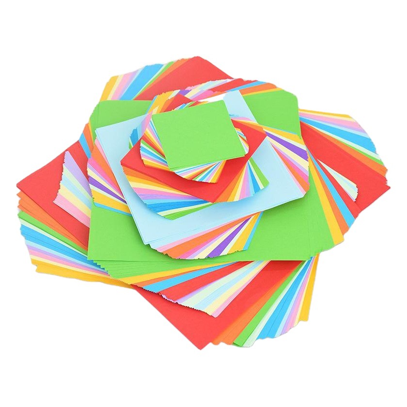Children's handmade color paper Thousand Paper Crane Origami 10 color DIY making paper-cut hand-folded paper creative rose paper
