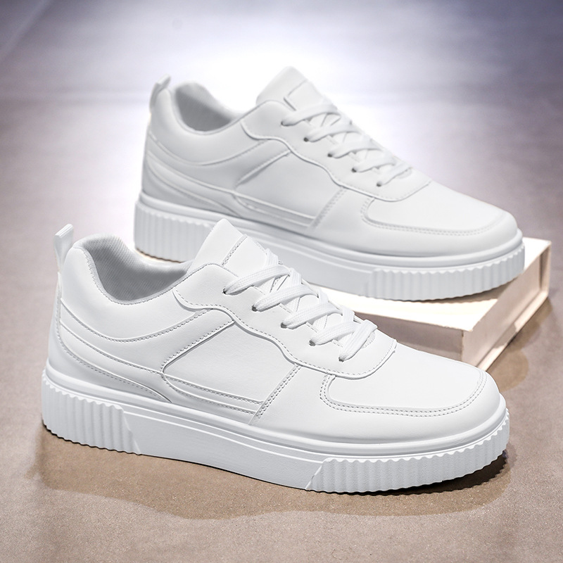 Spring Men's Shoes New Breathable White Shoes Men's Korean-style Fashionable All-match Thick-soled Sports Casual Shoes for Men