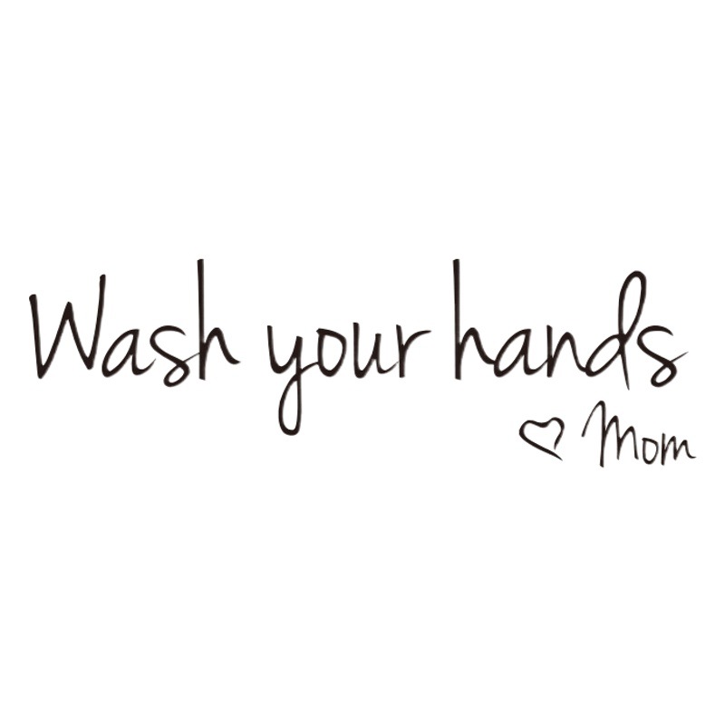 wash your love heart removable personality fashion creative living room bedroom wall sticker MUA3850P