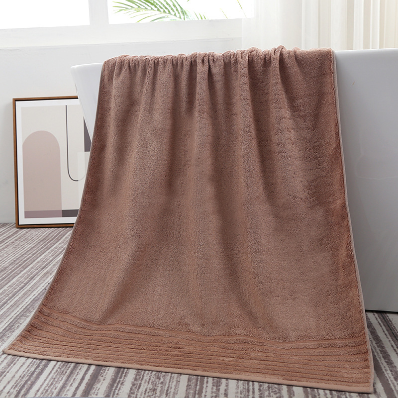 Picture of Bamboo fiber bath towel 140 * 70cm thickened 500g lint-free better than pure cotton soft absorbent baby gift