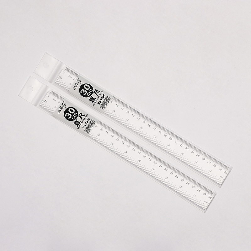 Picture of 30cm Plastic Ruler 21.5cm Cm Straight Ruler Transparent Advertising logo