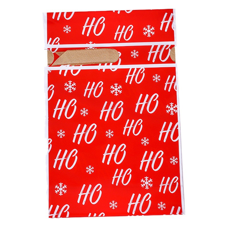 Cross-border Special Large Plastic Gift Bag Christmas Eve Bundle Packaging Gift Bag Christmas Drawstring Bag Candy Bag