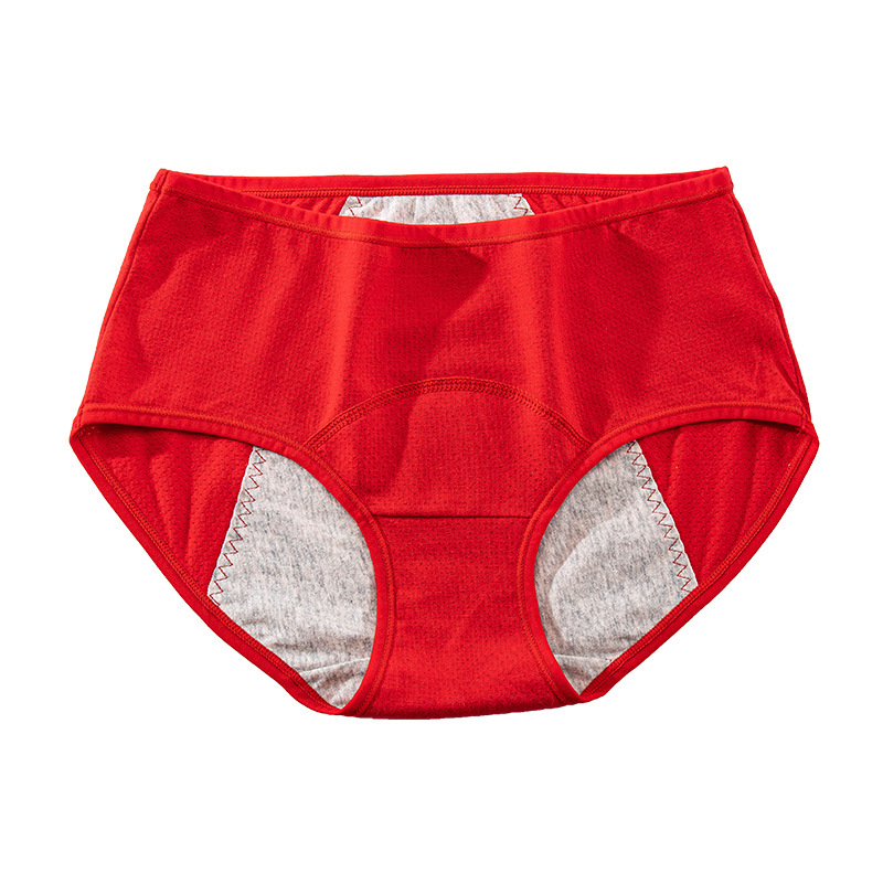 Picture of Women's Menstrual Pants, Aunt Pants, Mid-Waist Pure Cotton Crotch Triangle Menstrual Pants, Leak-Proof Large Size Underwear, Women's Menstrual Sanitary Pants