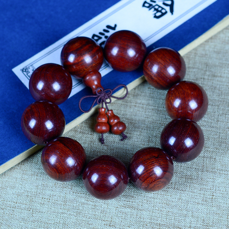 Picture of Natural Indonesia True Venus Leaflet Rosewood High Density Submerged Blood Sandalwood 108 Buddha Beads Plate Wen Play Men's and Women's Handstrings