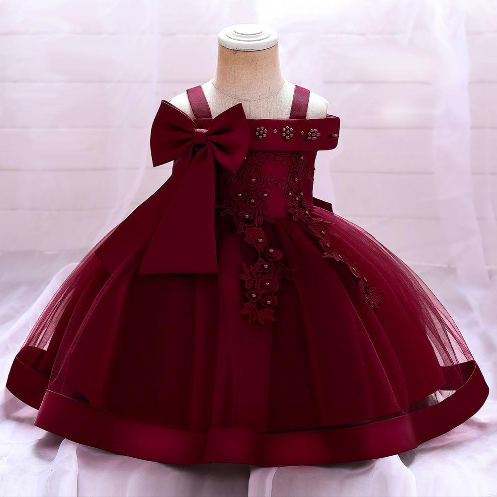 Picture of Amazon's Best-Selling Girls' Dress Suspender Children's Dress Beaded Embroidered Princess Dress Mesh Dress Summer New Style