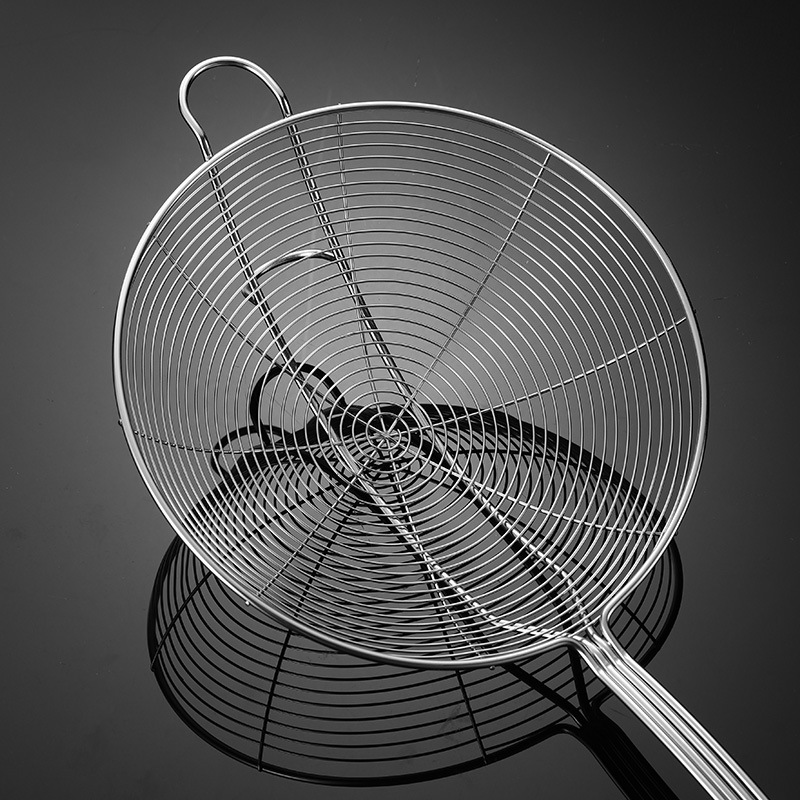Picture of Stainless Steel Wire Colander Reinforced and Durable Double Hook Square Handle Wire Leakage Various Specifications Suitable for Various Cookware Hot Pot Wire Leakage