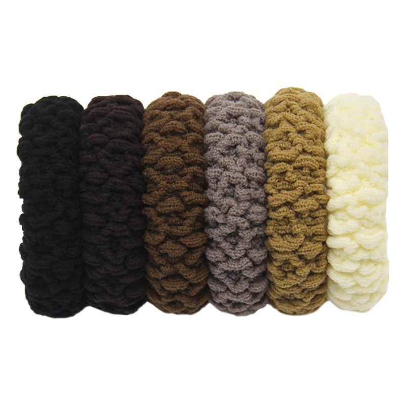 Picture of THICK THICK high elastic towel ring color seamless hair ring ponytail hair rope hair rope does not hurt hair rubber band for women