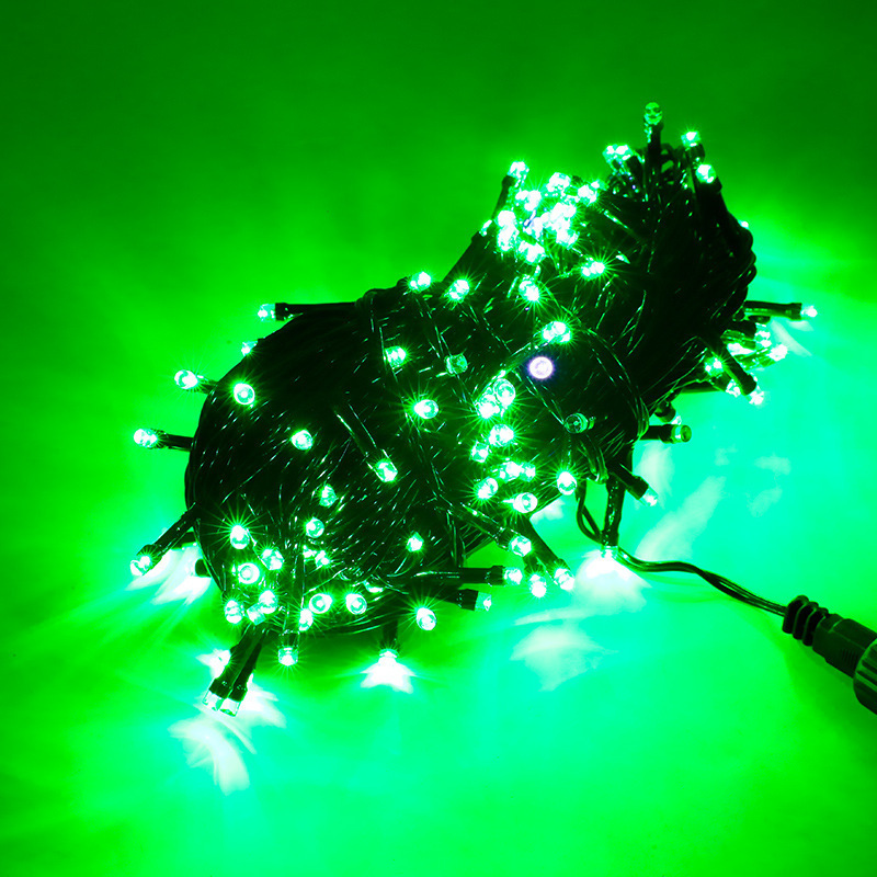 Picture of Source Factory 20m Black Wire with Flashing Led Lights Outdoor Waterproof Male and Female Plug Lighting Project Starry Sky String Lights