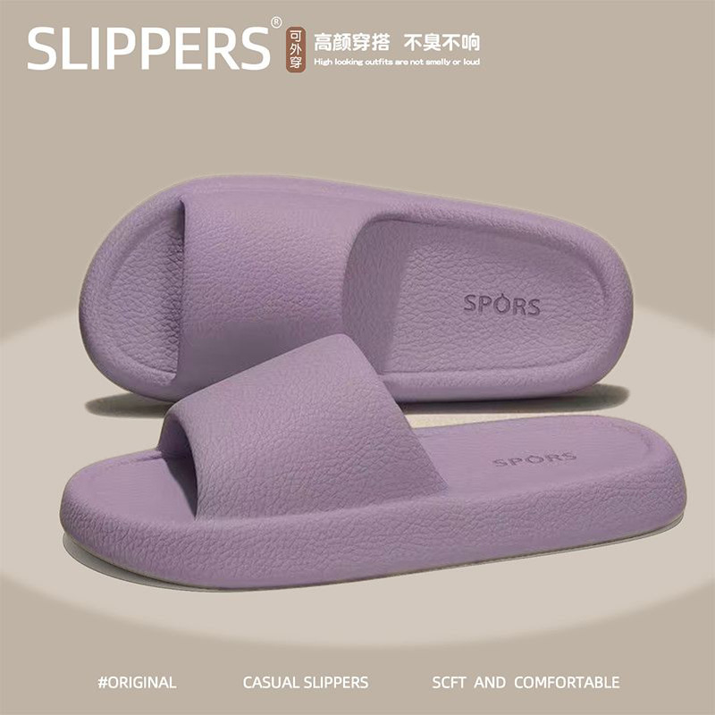 Picture of Slip-on slippers for Women summer outdoor indoor home home bathroom non-slip 2024 New thick bottom sandals summer