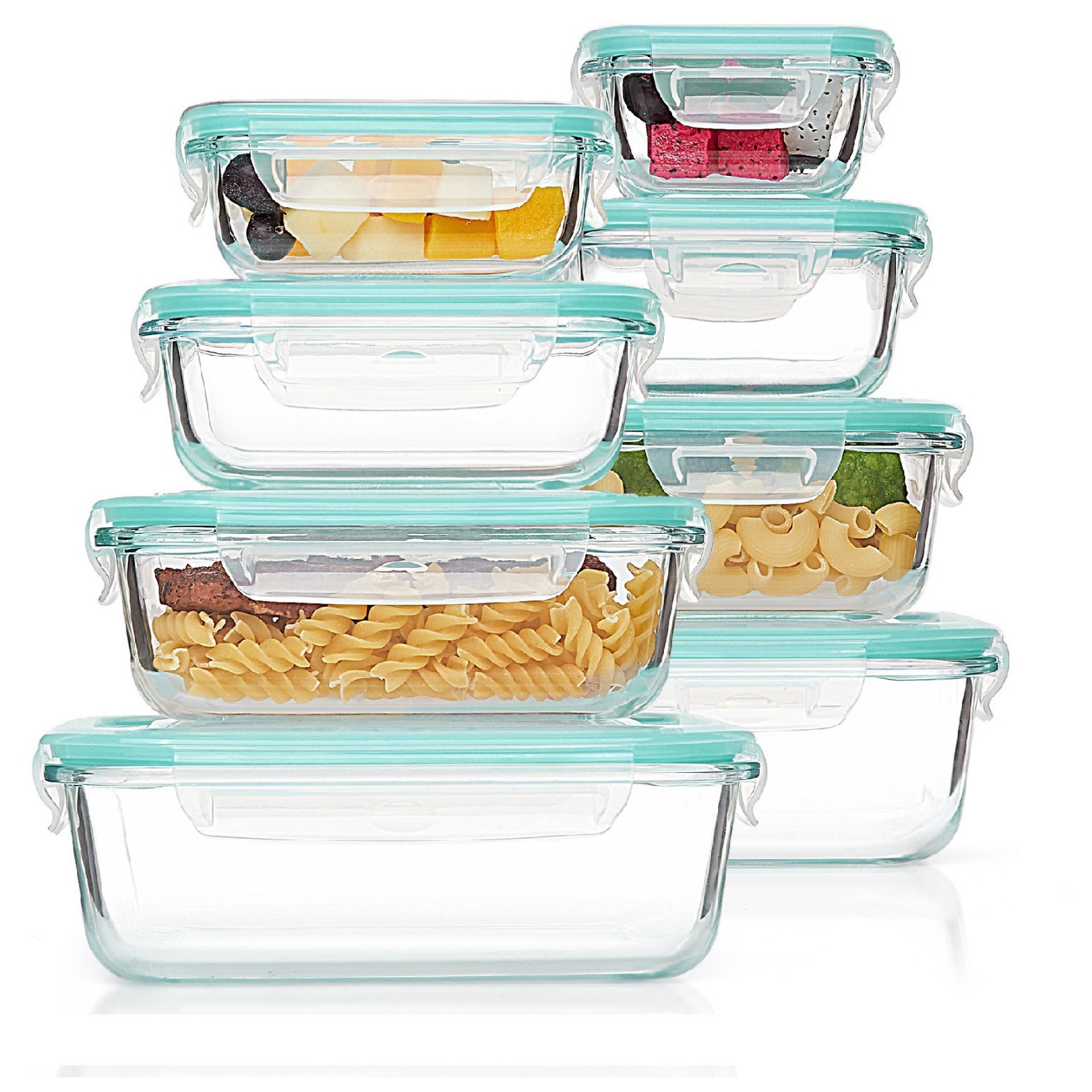 Picture of Honglaitai Glass Lunch Box Microwave Heating Special Bowl with Lid for Office workers with rice Insulation Lunch Box Lunch Box Set