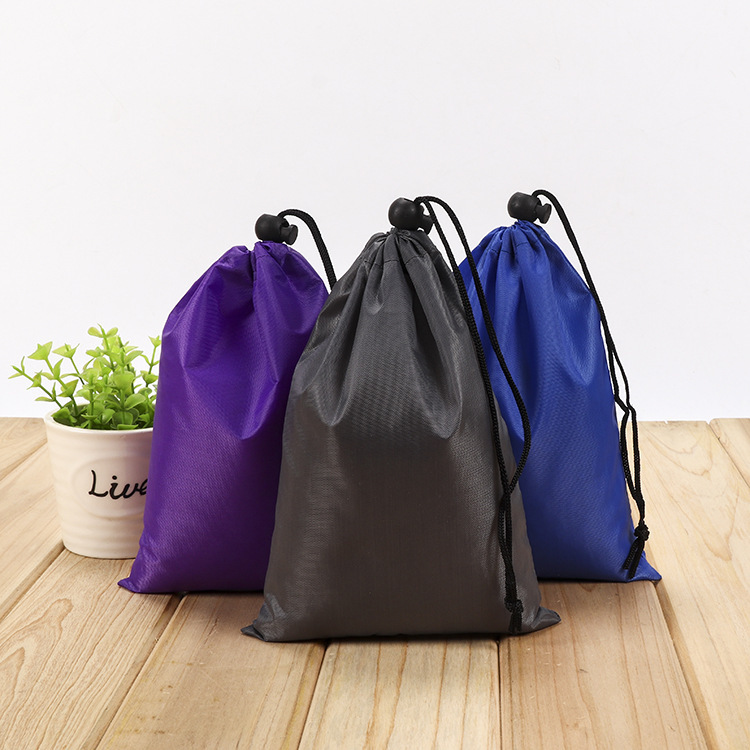 Picture of Simple Drawstring Bag Polyester Drawstring Pocket Lightweight Portable Storage Dust Bag Organizer Bag Outdoor Sports Handbag