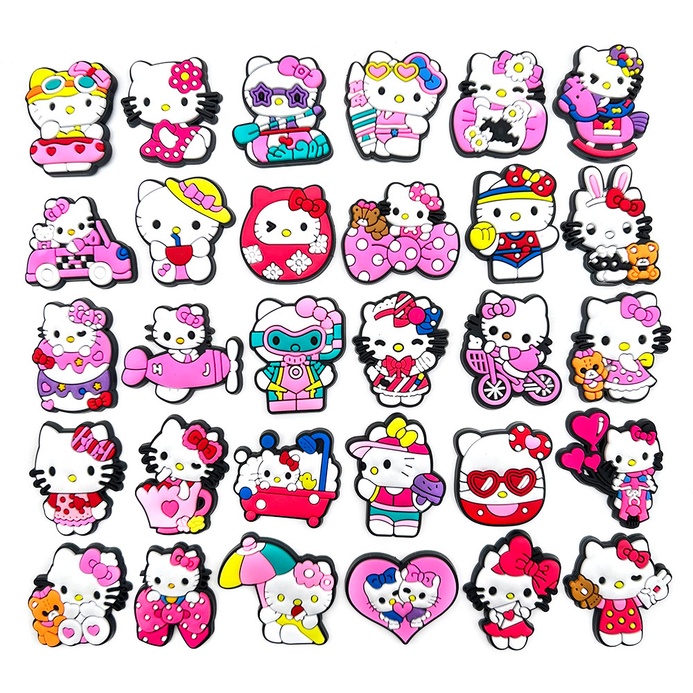 suit KT Cat Series Cave Shoes Shoes Flower Accessories Cave Shoes Diy Accessories PVC Drop Plastic Shoe Buckle