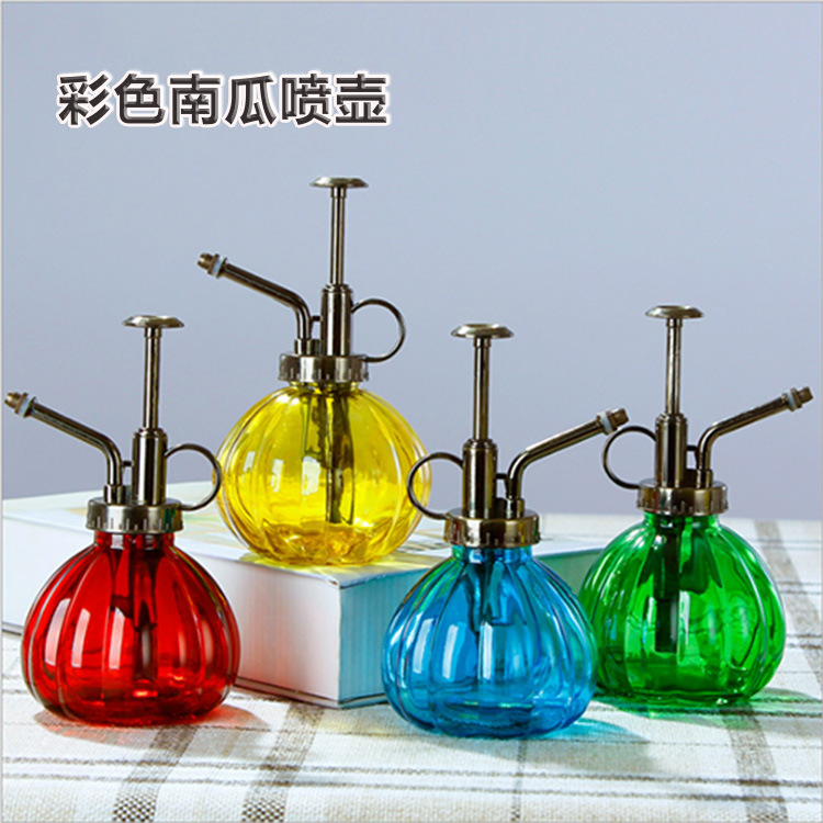 Wholesale pumpkin glass watering can Zakka vintage color watering pot gardening watering can pumpkin watering can