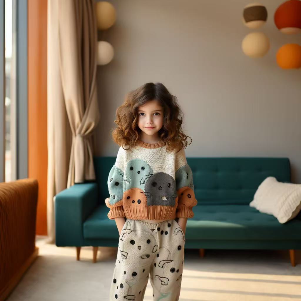 Picture of 2024 Cartoon Sweater for Boys and Girls Spring and Summer Sweater Design Art Online Popular Trend Cute Explosions