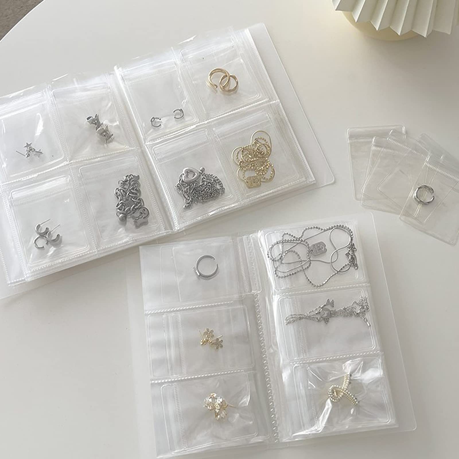 Picture of Portable PVC Transparent Dust-proof Bag Necklace Jewelry Storage Book Earrings Jewelry Storage Bag Anti-oxidation Sealed Bag