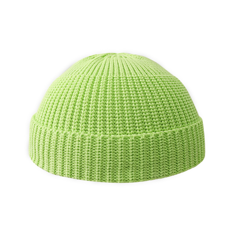 Picture of Cross-border Autumn and Winter Solid Color Light Plate Knitted Hat Warm Wool Hat Men's Trendy Brand Women's All-match Dome Guapi Hat Cold Hat