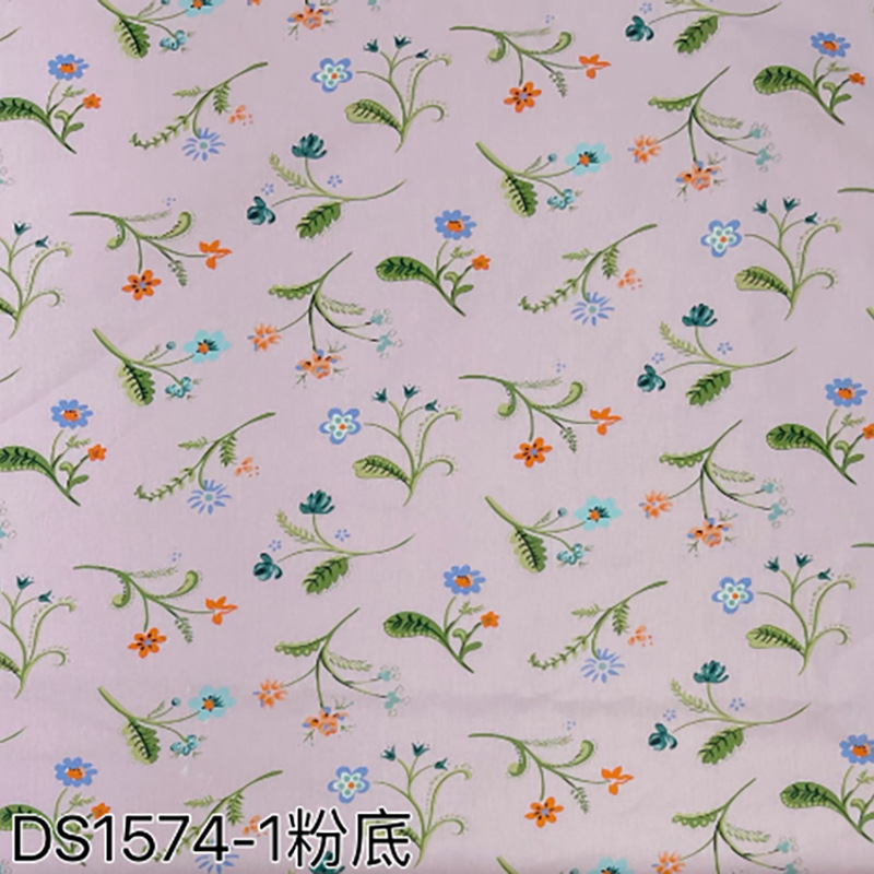 Cartoon Small Flowers 40 Count Cotton Digital Printed Fabric Pure Cotton Children's Clothing Shirt Headscarf Handbag Printed Fabric