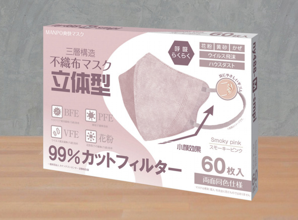 Picture of 3D Three-Dimensional High-Appearance Disposable Autumn Breathable Boxed Three-Layer Non-Tightening Full-Coverage Windproof Mask for Women