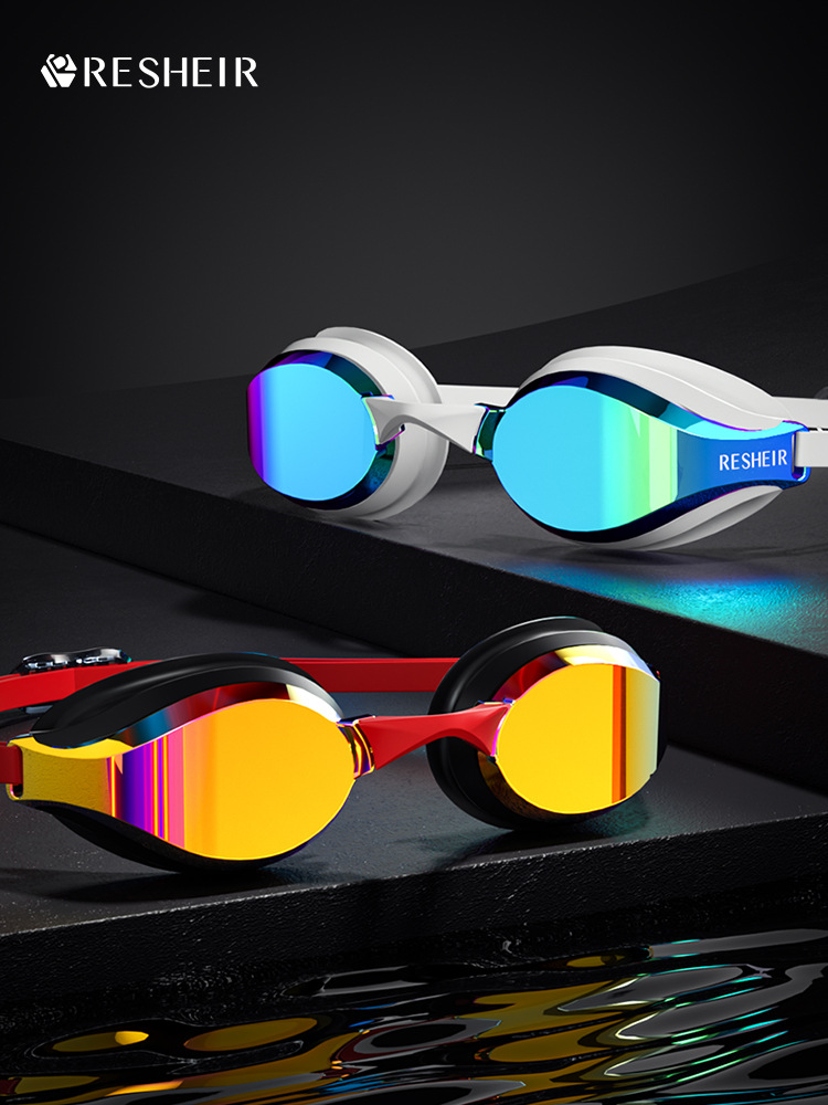 Picture of Cross-Border Popular Racing Swimming Goggles for Adults, High-Definition Anti-Fog Electroplated Swimming Goggles, Fashionable Silicone Waterproof Competition Goggles