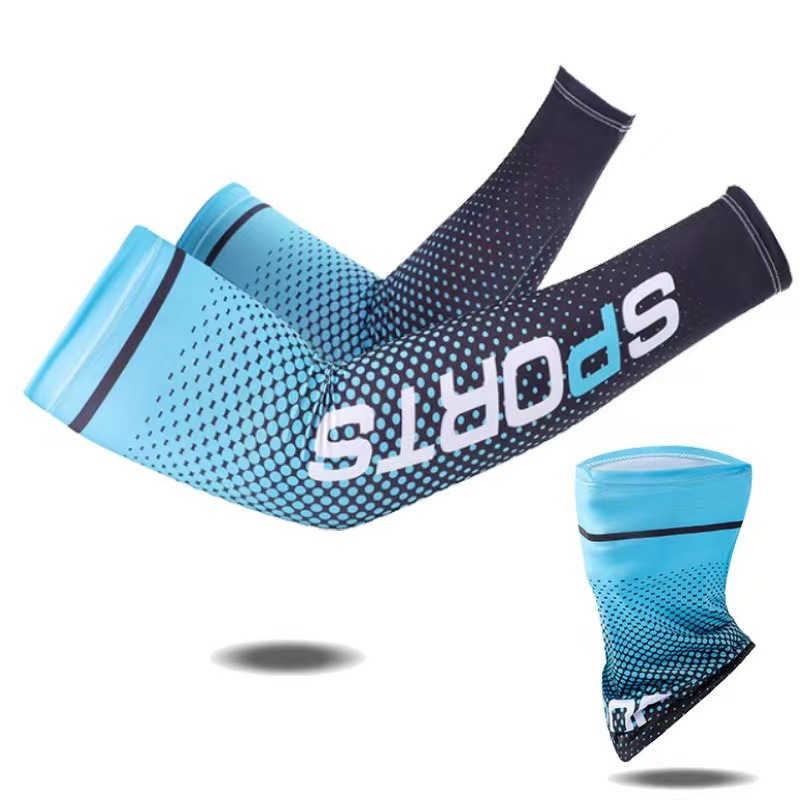 Picture of Sun protection ice oversleeve men's oversleeve Ice Silk gloves women's summer thin UV protection riding face towel driving source