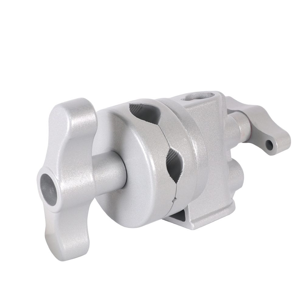 Picture of Multifunctional round cake clamp single and double axis universal wheel studio photography two-way transfer wheel ceiling lamp frame cross arm clamping turntable
