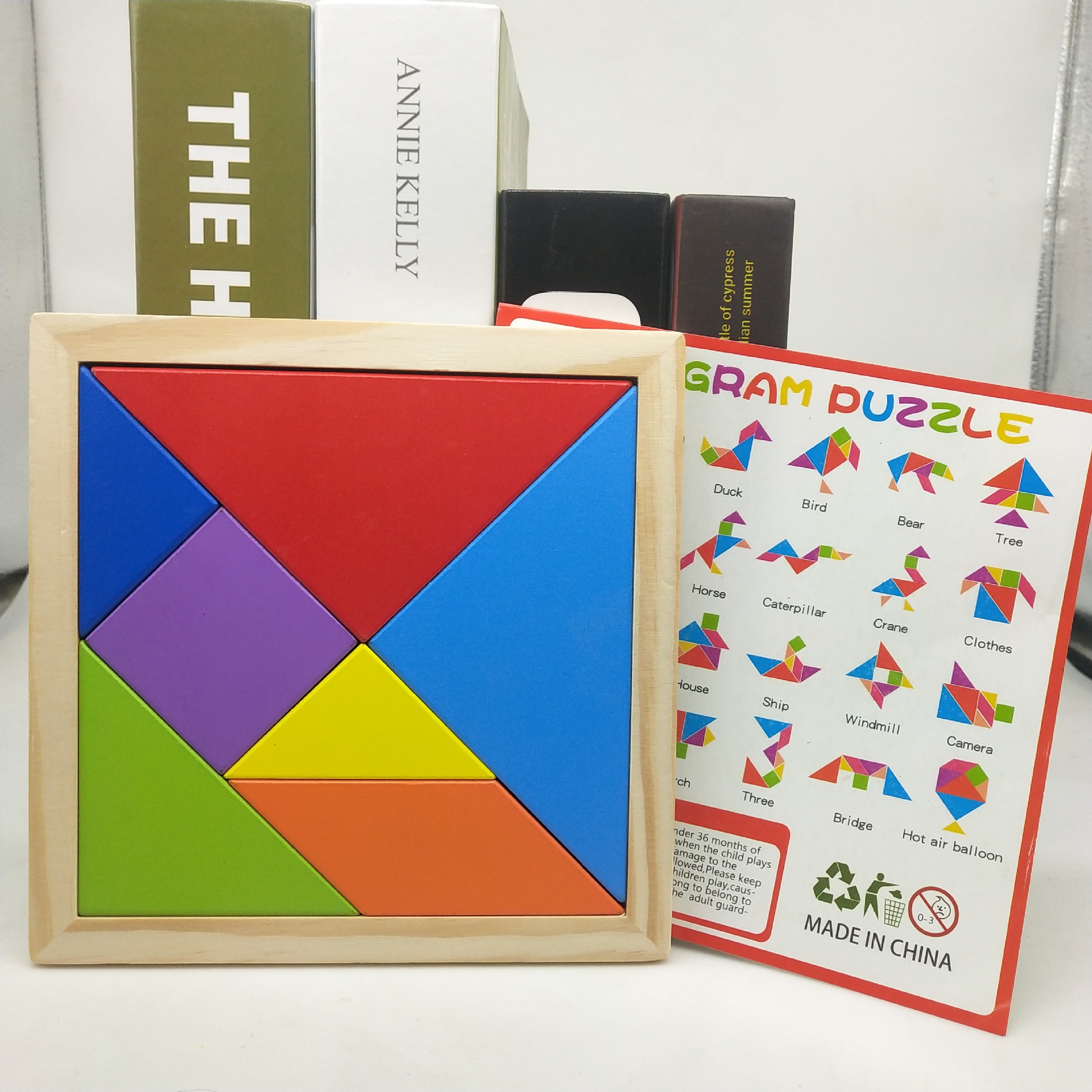 Picture of Kindergarten Varied Tangram Teaching Aids Assembled Geometric Shape Benefitable Intelligence Toys 6-12 Years Old Children's Small Gift Award