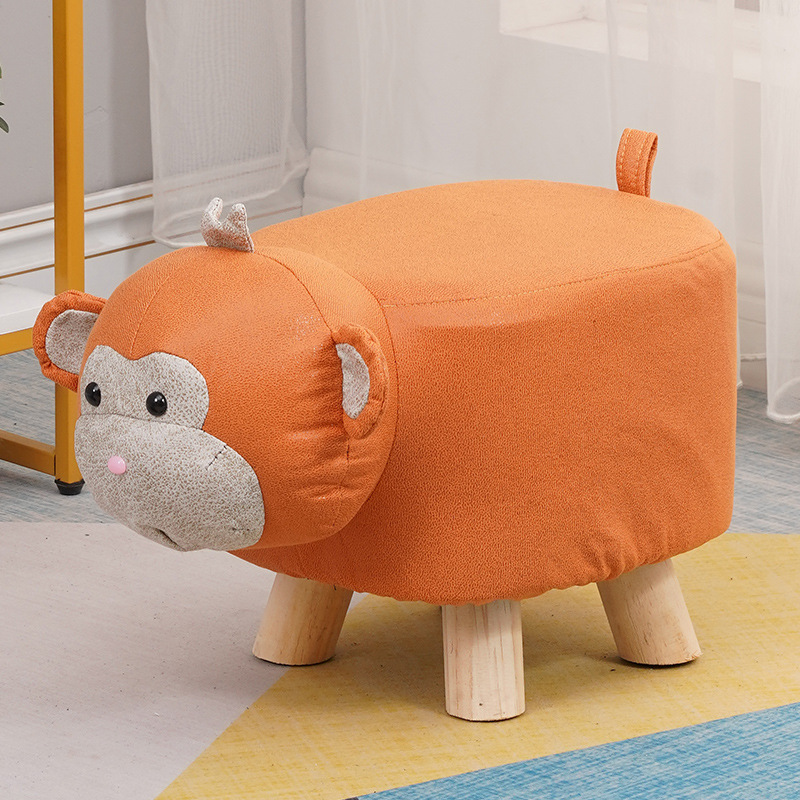 Picture of Elephant Stool children's animal stool solid wood shoe changing stool creative small stool home living room cartoon cute low stool