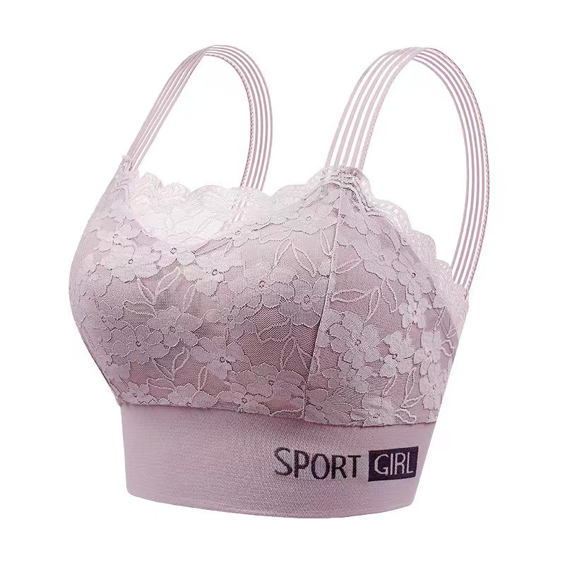 Picture of Beauty back lace wrapped chest beauty back seamless big chest show small breast contracting breast plus size anti-exposure bottoming wrapped chest female bra