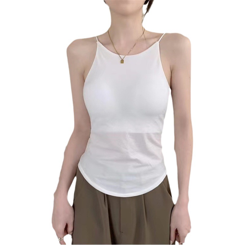 Sleeveless one-piece Cup beauty back camisole women's sexy wrapped chest inner and outer wear slim tube top bottoming shirt