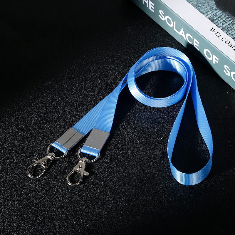 Picture of Lobster hook double buckle key chain thickened lanyard work card badge lanyard work tag factory tag printed logo