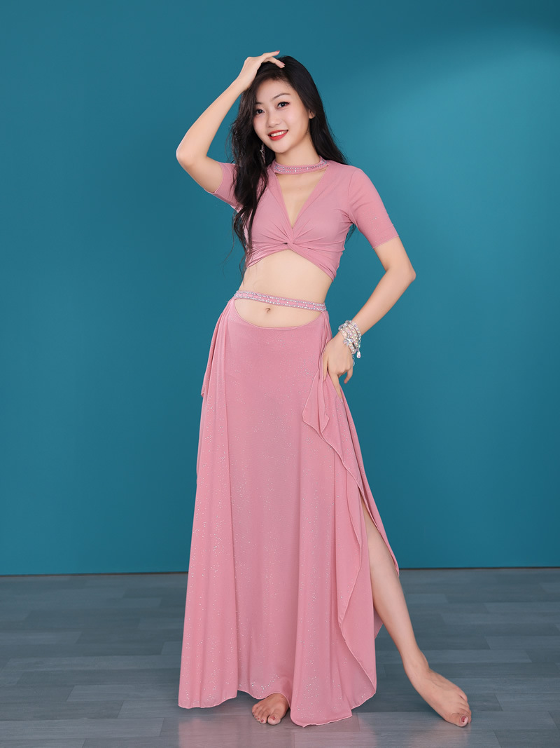 Dancer Belly Dance Costume Summer Practice Costume suit Water Gauze Oriental Dance Table Performance Costume Group Costume 273 3113