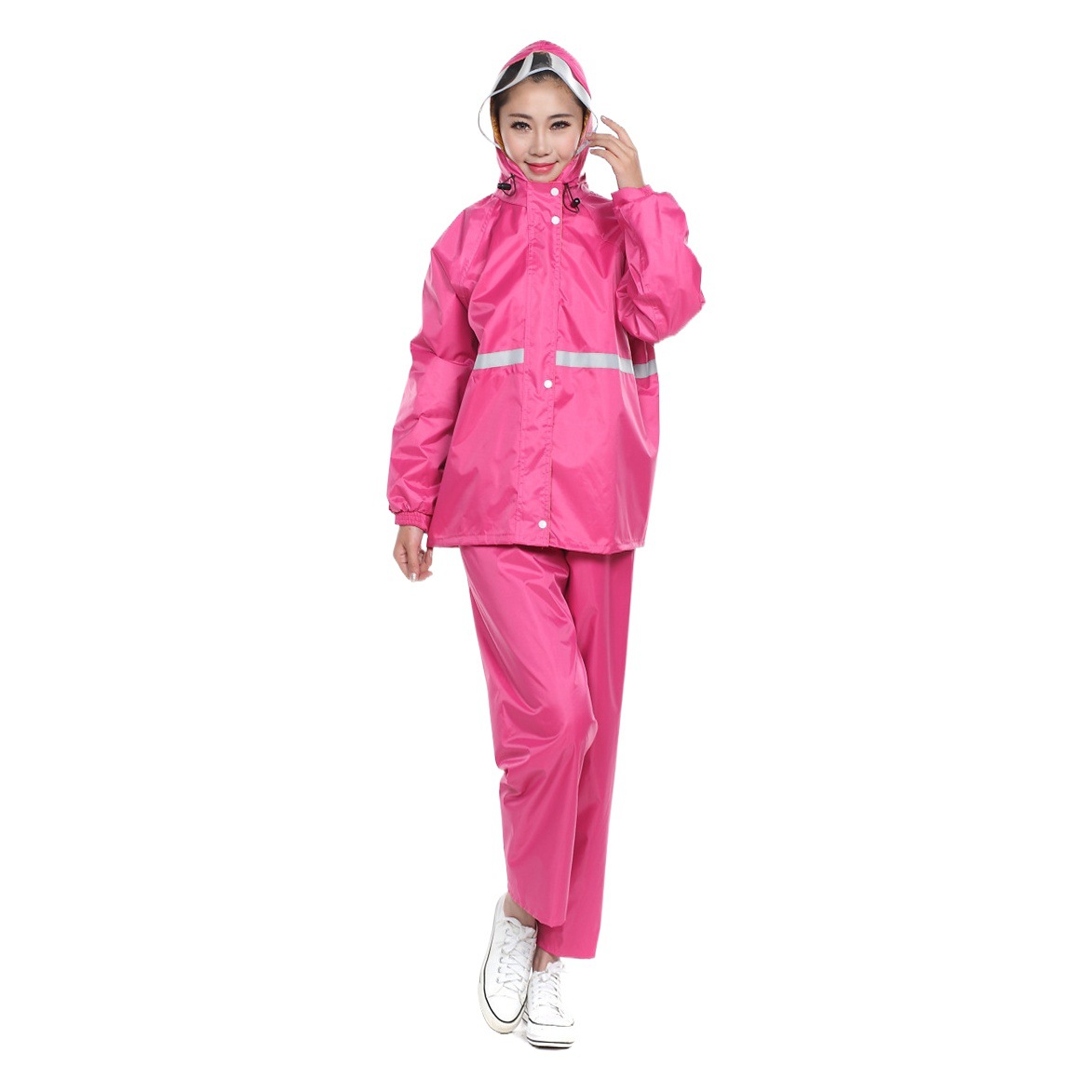 Electric car raincoat rain pants suit adult motorcycle riding split reflective raincoat wholesale whole body waterproof emergency