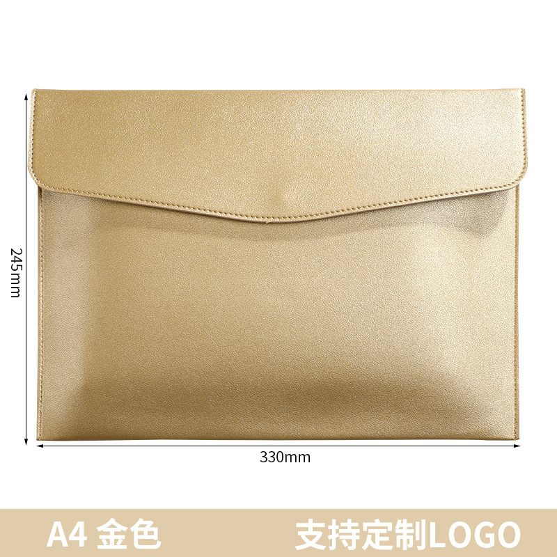 Picture of Leather File Bag Folder Contract Invoice File Bag School Office Supplies Friends Gift A4 Storage Bag Factory