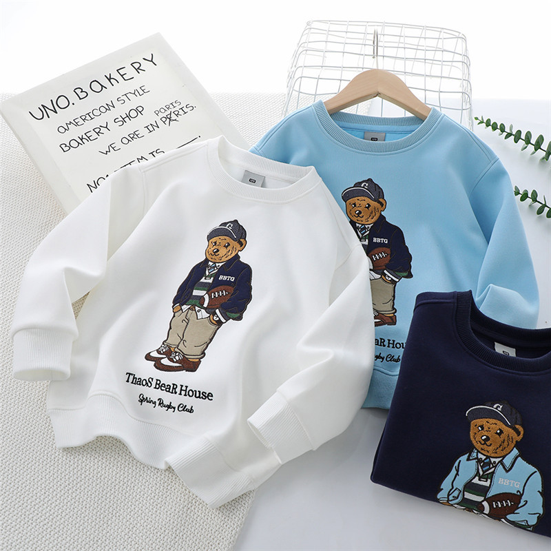 Boys' Sweatshirt Autumn Children's Clothing New Children's Sweatshirt Large Children's Top Girls' Round Neck Shirt Cartoon Children's Coat