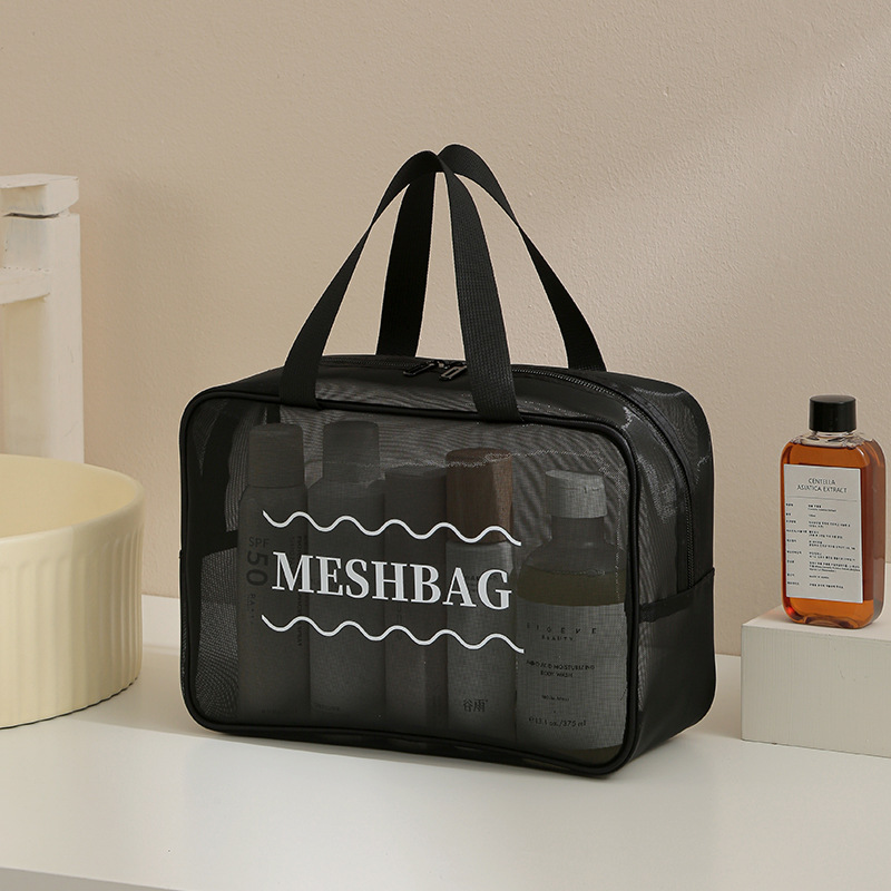 Picture of Mesh Wash Storage Bag Anti-splashing Travel Storage Cosmetic Bag Breathable High Color Value Cosmetic Storage Bag Wholesale