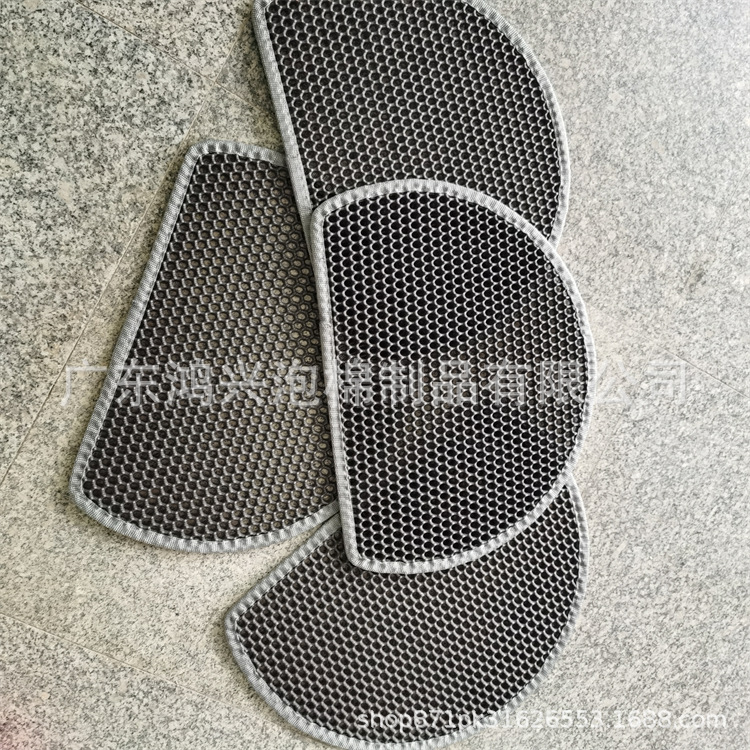 2025Eva Environmentally Friendly Material High-Density Non-Slip Pet Cat Litter Mat Thickened Wear-Resistant Hexagonal Hole Design Floor Mat