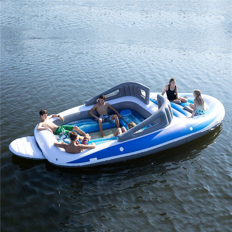 Inflatable Yacht Water 6 Person Island Inflatable Boat Outdoor Party Inflatable Canoe Rafting Boat Inflatable Canoe