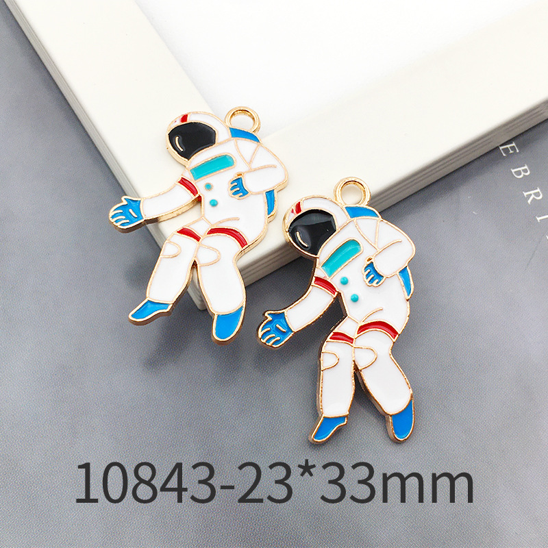 Picture of 1 Astronaut Space Rocket Star Accessory Alloy Oil Drop Pendant Earrings Bracelet Pendant Space Fashion Jewelry