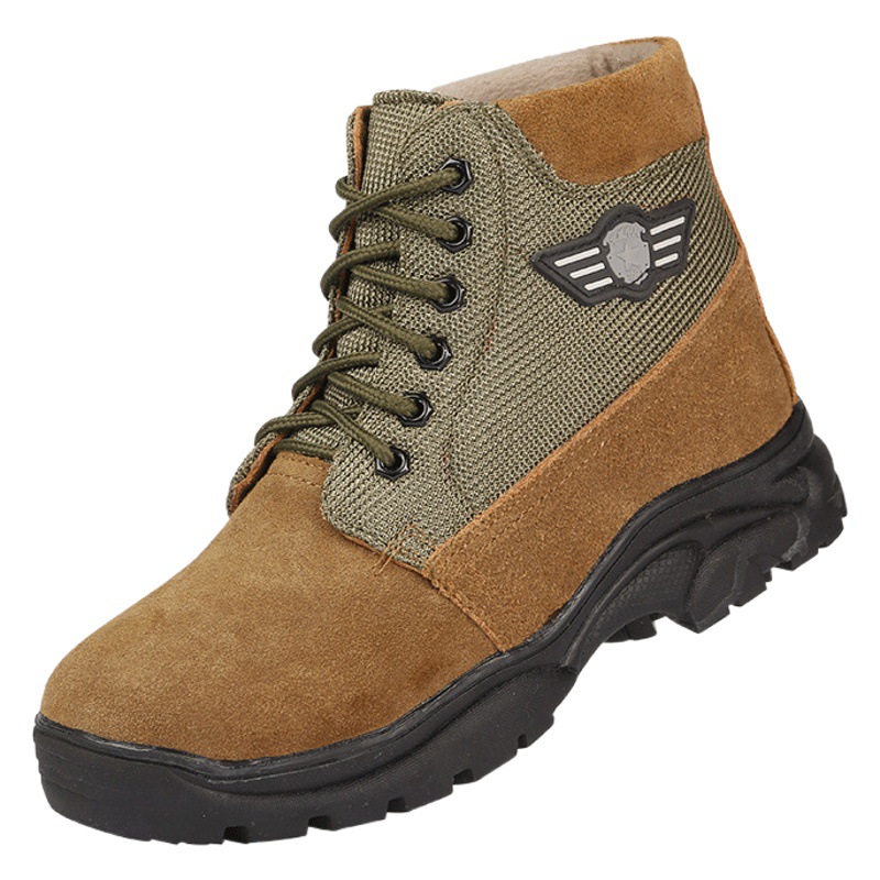 Northeast Cold-proof Wool Boots Winter Big-head Cotton Shoes Men's Thickened Fleece-lined One-piece Snow Boots Warm-keeping Shoes