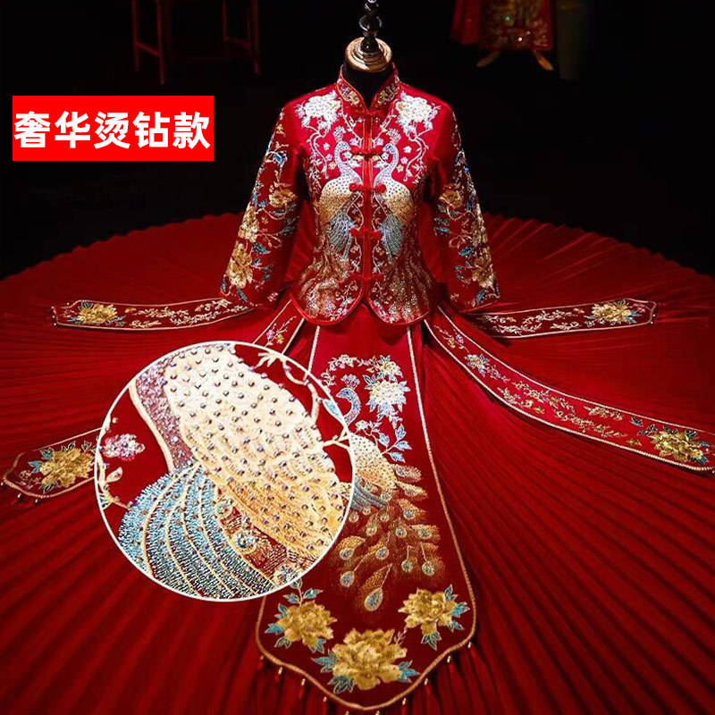 Picture of Large size Xiuhe clothing bride 2023 new autumn and winter wedding Xiuhe clothing summer thin 200kg fat MM slim