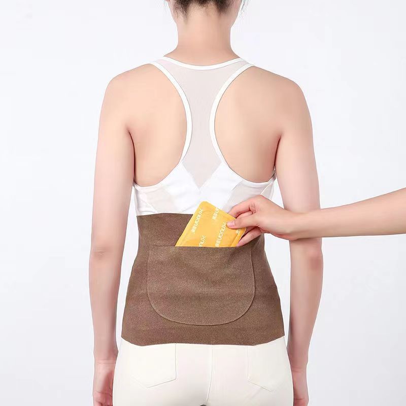 Double pocket velvet waist self-heating warm waist autumn and winter male that girl fever warm belly cold seamless put warm treasure
