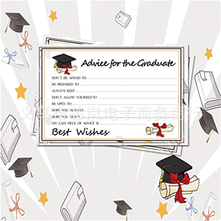 Wish Graduation Card Graduation Wish Card and Suggestions Card 2024 Graduation Season Celebration Decoration Supplies