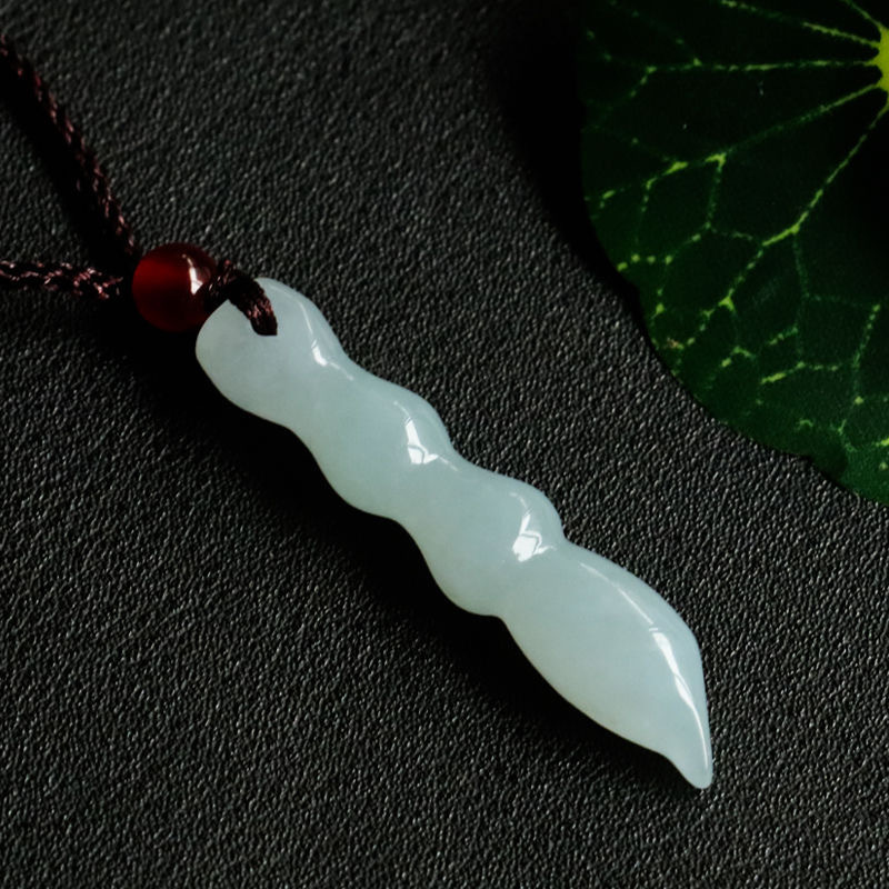 Picture of Burma A Jade Brush Pendant Jade Necklace Boys and Girls Students Teacher Gift Pen Cordless