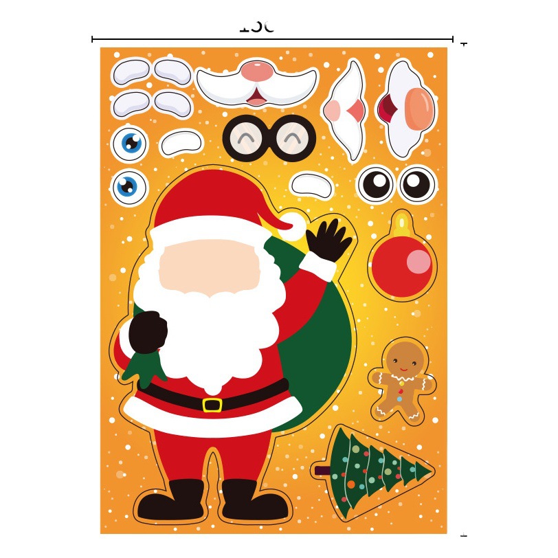 Christmas stickers DIY stickers children's toy stickers Santa Claus stickers party stickers gift creative stickers