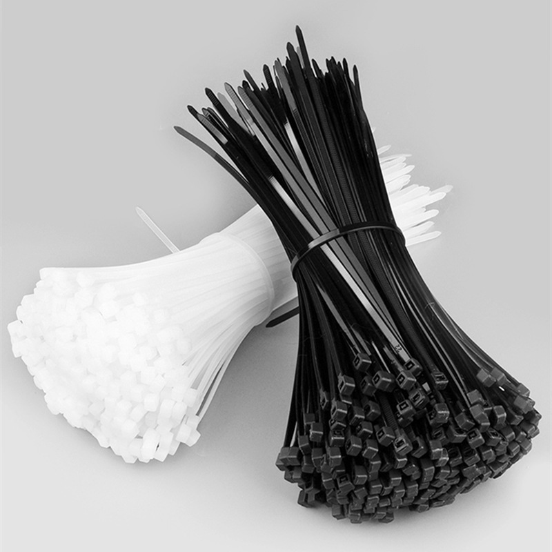 Nylon cable tie plastic buckle strong anti-theft buckle cable tie rope self-tightening self-locking black belt binding belt