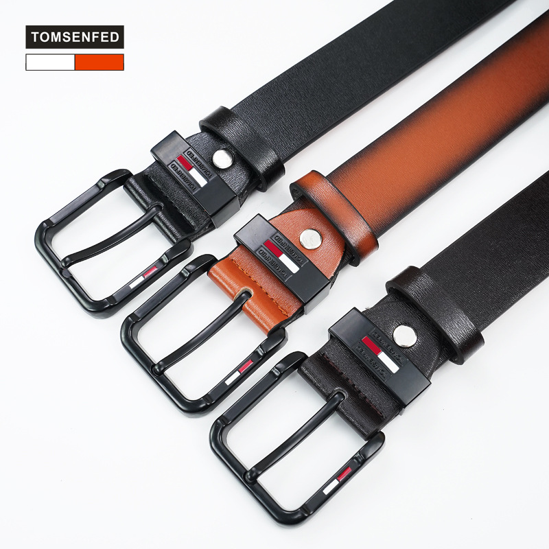 Picture of TOMSENFED new men's antique pin buckle belt foreign trade cross-border pants belt manufacturers direct supply perennial in stock