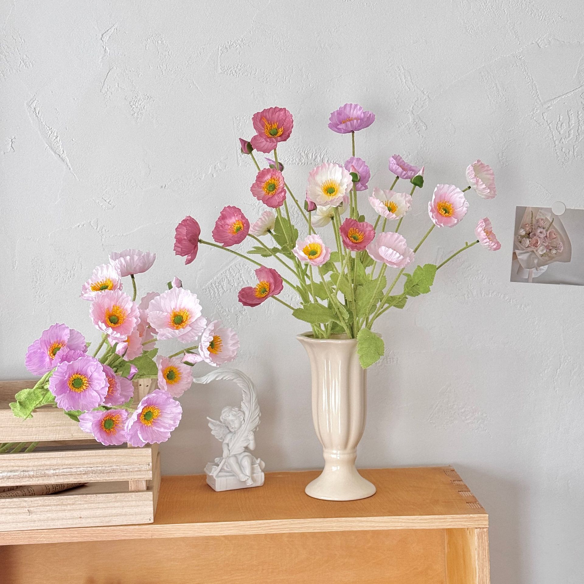 Picture of Poppy Artificial Flowers, High-End Realistic Wedding Scene Layout, Home Decoration Ornaments, Artificial Flowers, Silk Flowers, Artificial Flowers