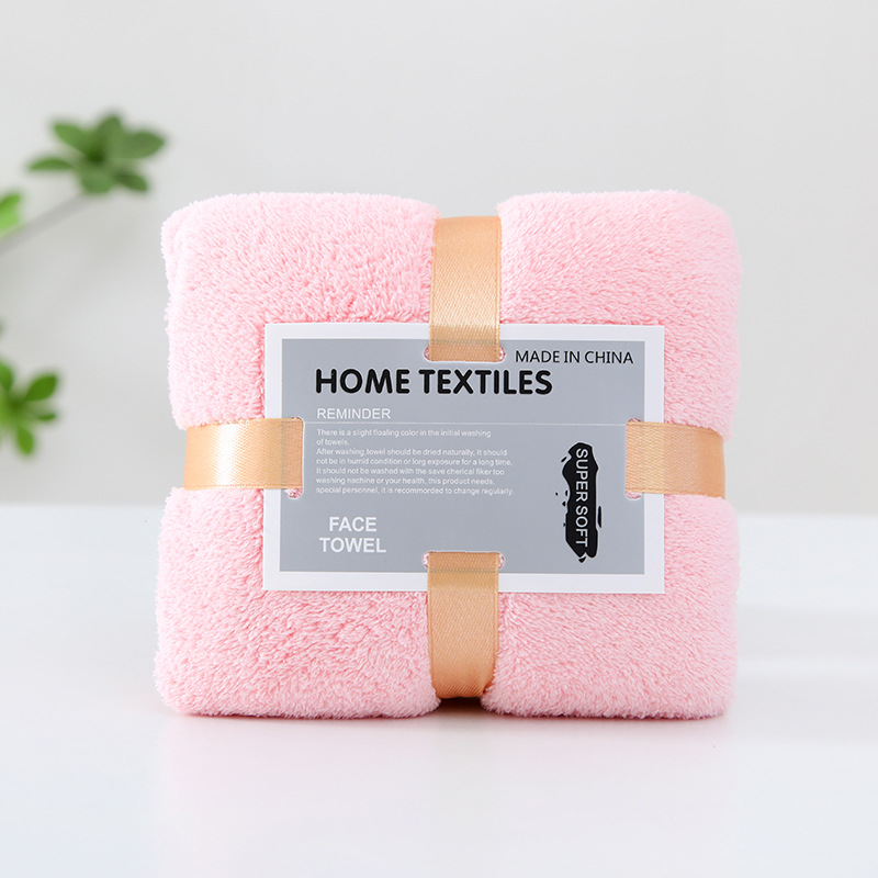 Picture of Hand gift towel wholesale coral velvet square wedding gift box towel wedding candy box towel Xi word New