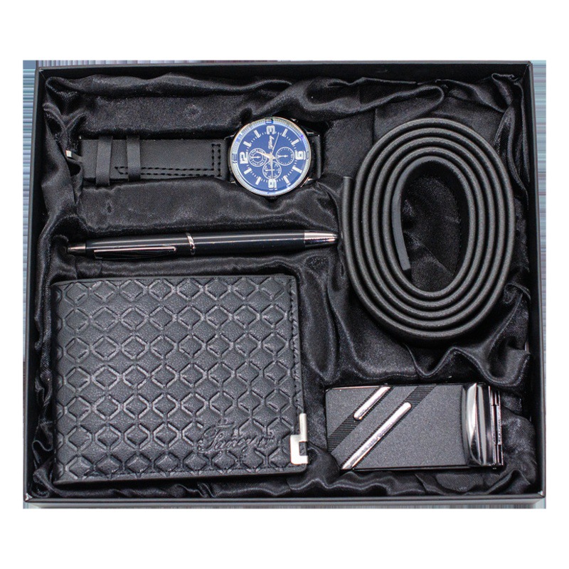 Cross-Border Business Men's Gift Set Watch Wallet Belt Valentine's Day Gift for Boyfriend Christmas Gift