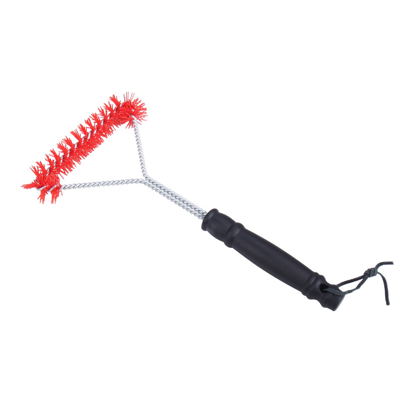 Picture of Cross-Border Stainless Steel Barbecue Cleaning Steel Brush 12inch Triangular Iron Brush Barbecue Mesh Wire Brush Grill Brush Tool